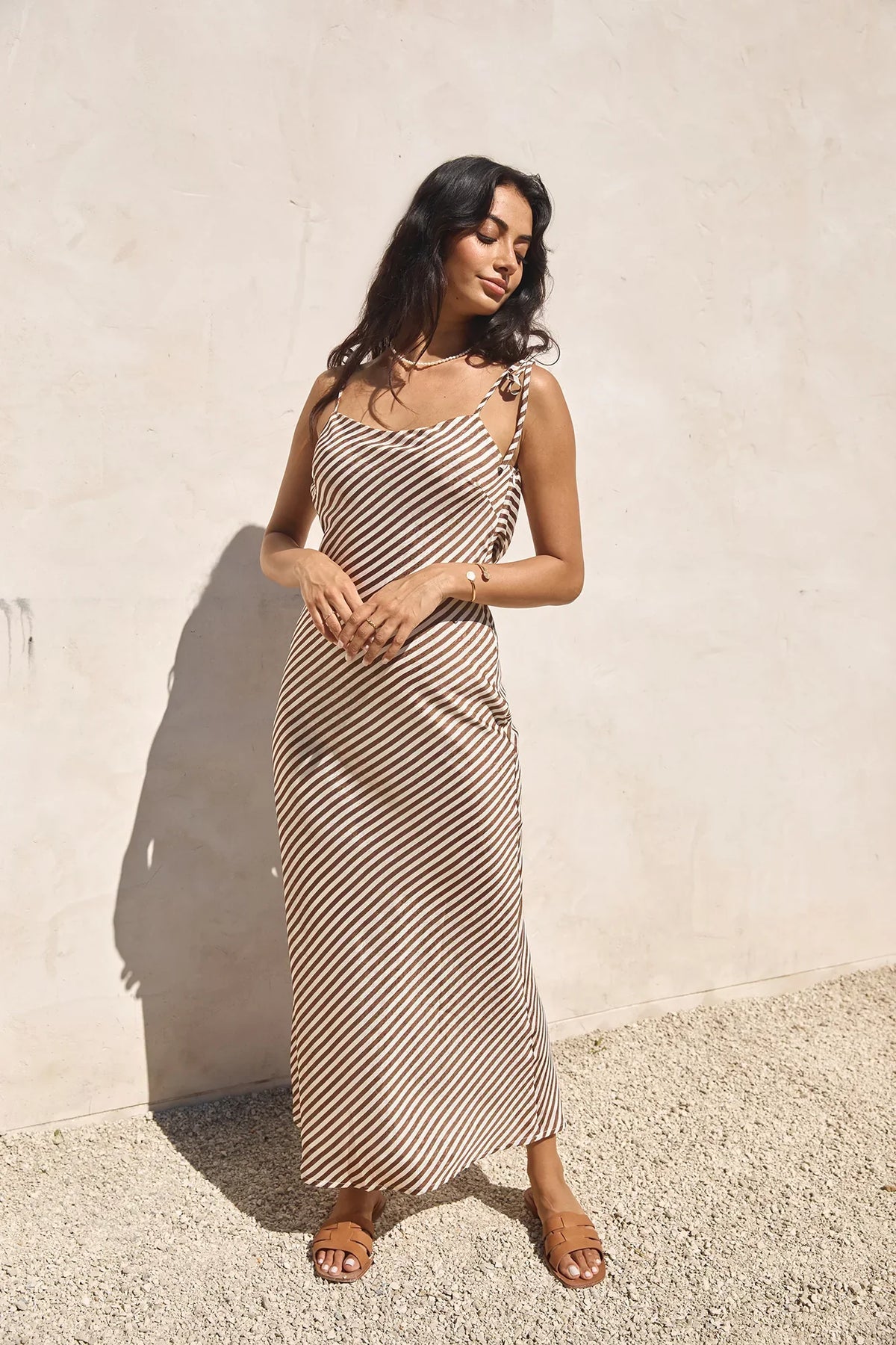Dedicated To You Maxi Dress Brown