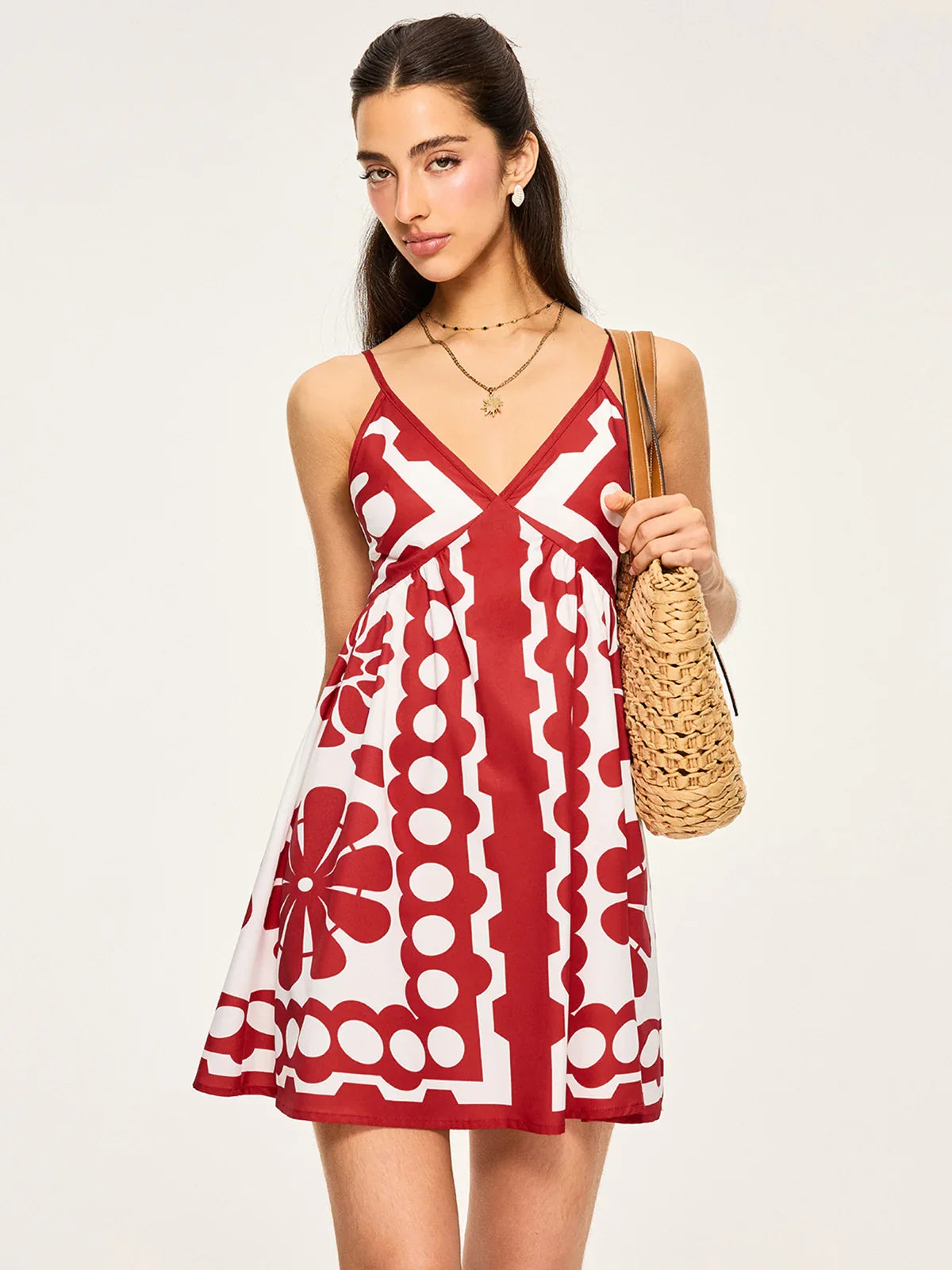 Floral Print Spaghetti Strap Dress