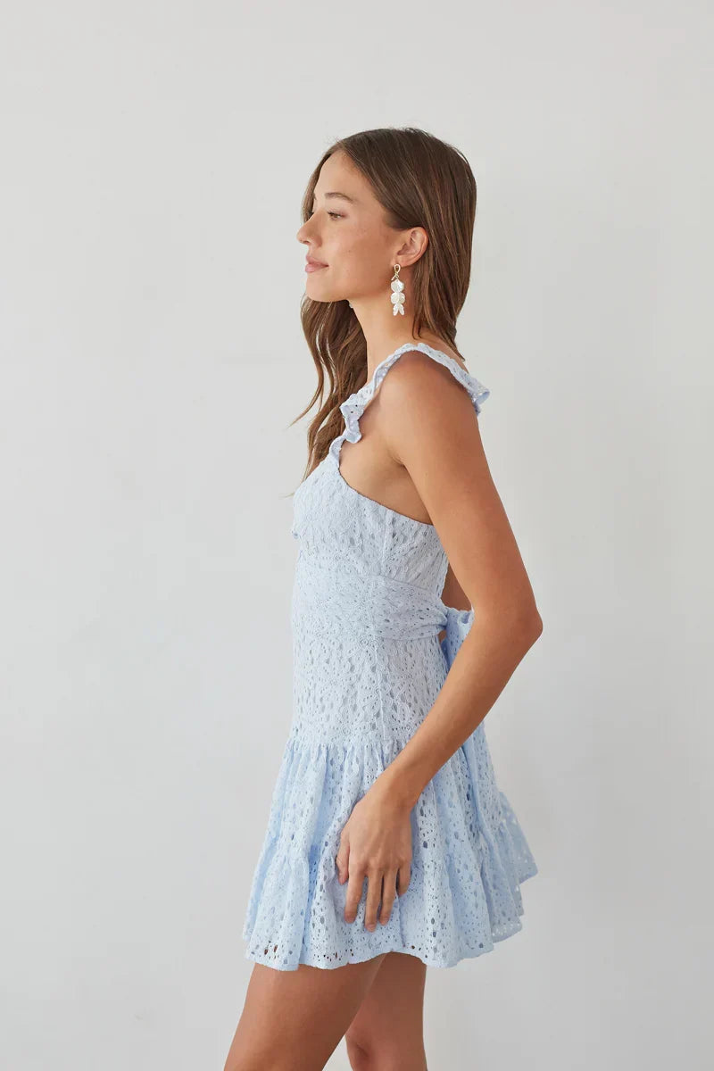 Liliana Eyelet Lace Mini Dress