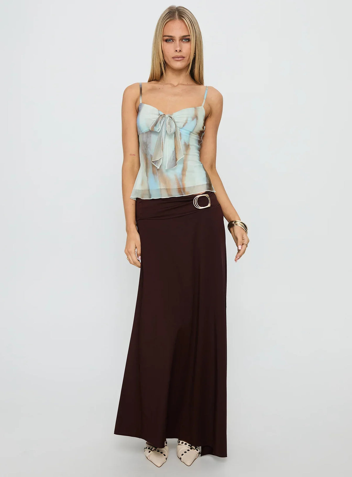 Bloomsbury Top Blue / Brown