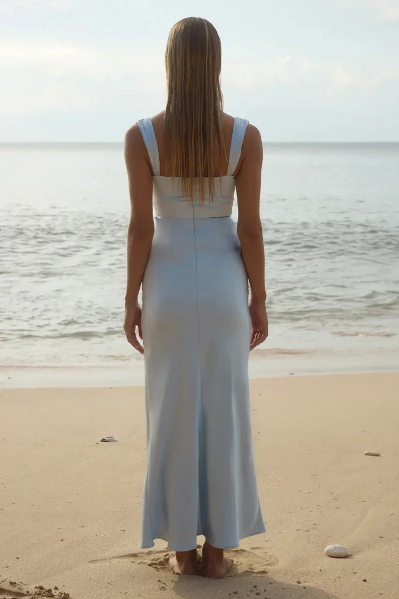 Margot Cowl Neck Satin Maxi Dress