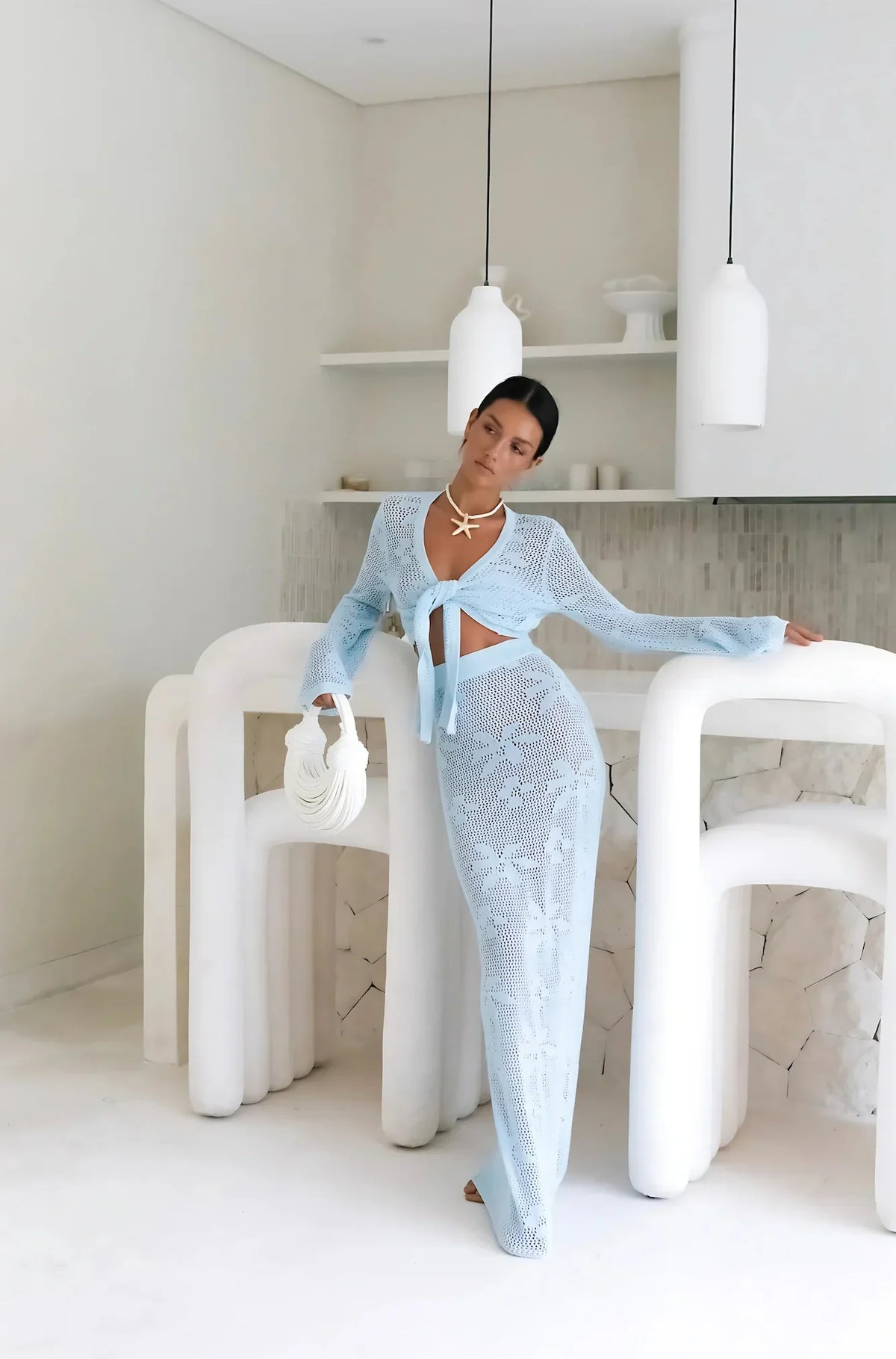 Terra Maxi Skirt Baby Blue