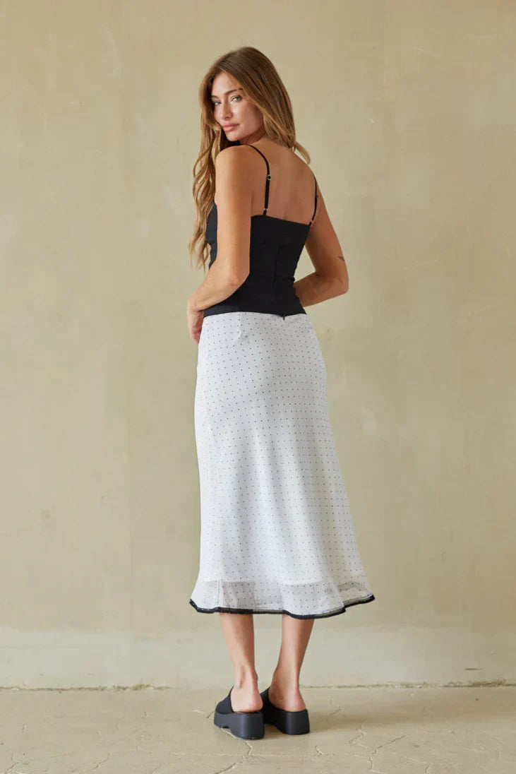 Melissa Polka Dot Midi Skirt