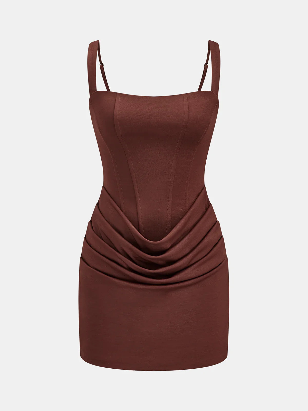 Back Lace-Up Ruched Corset Mini Dress