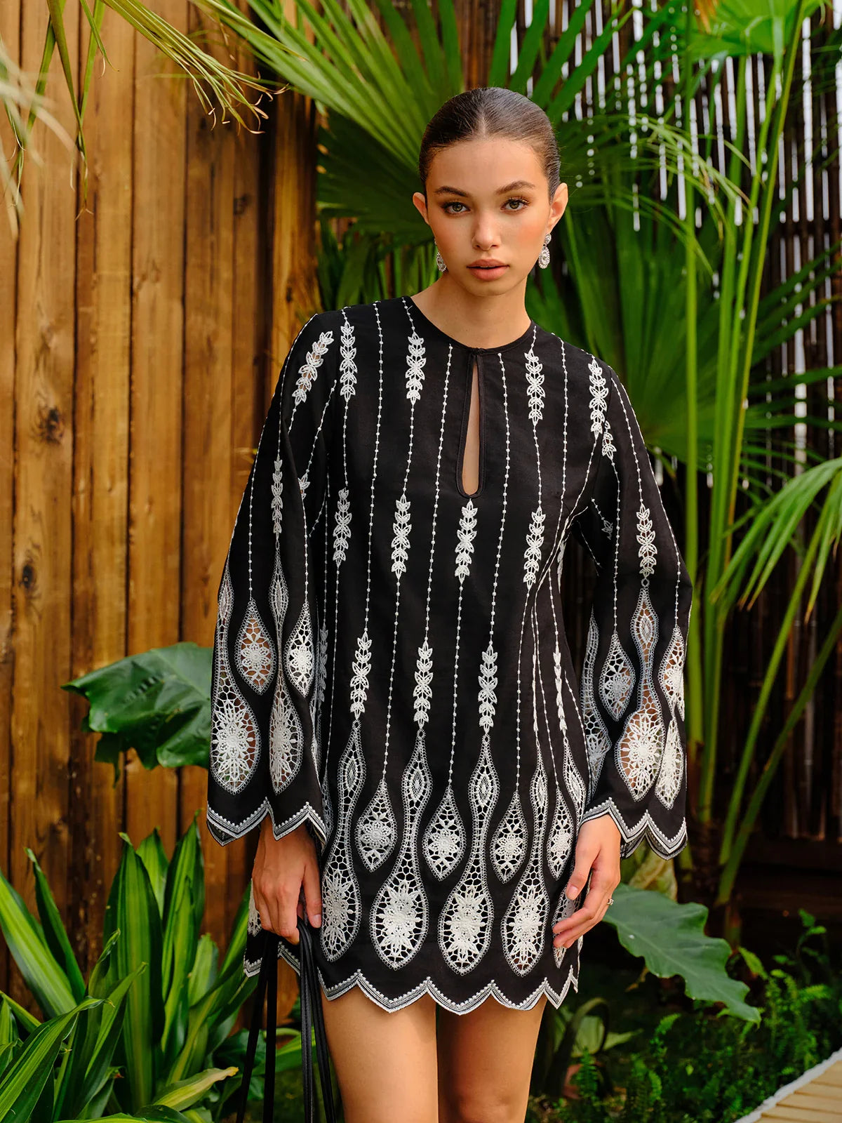 Embroidered Boho A-Line Dress