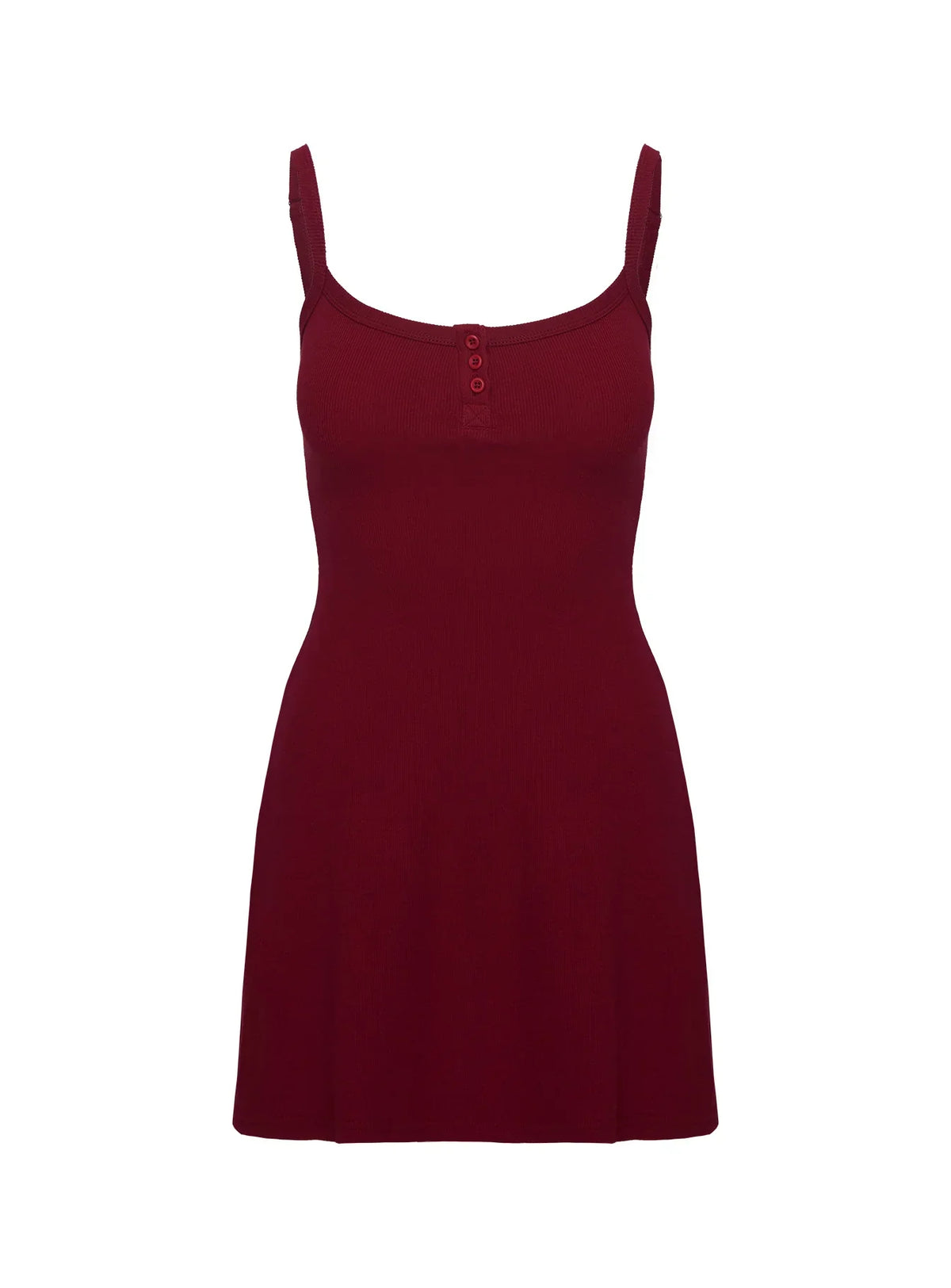 Baseline Rib Mini Dress Red