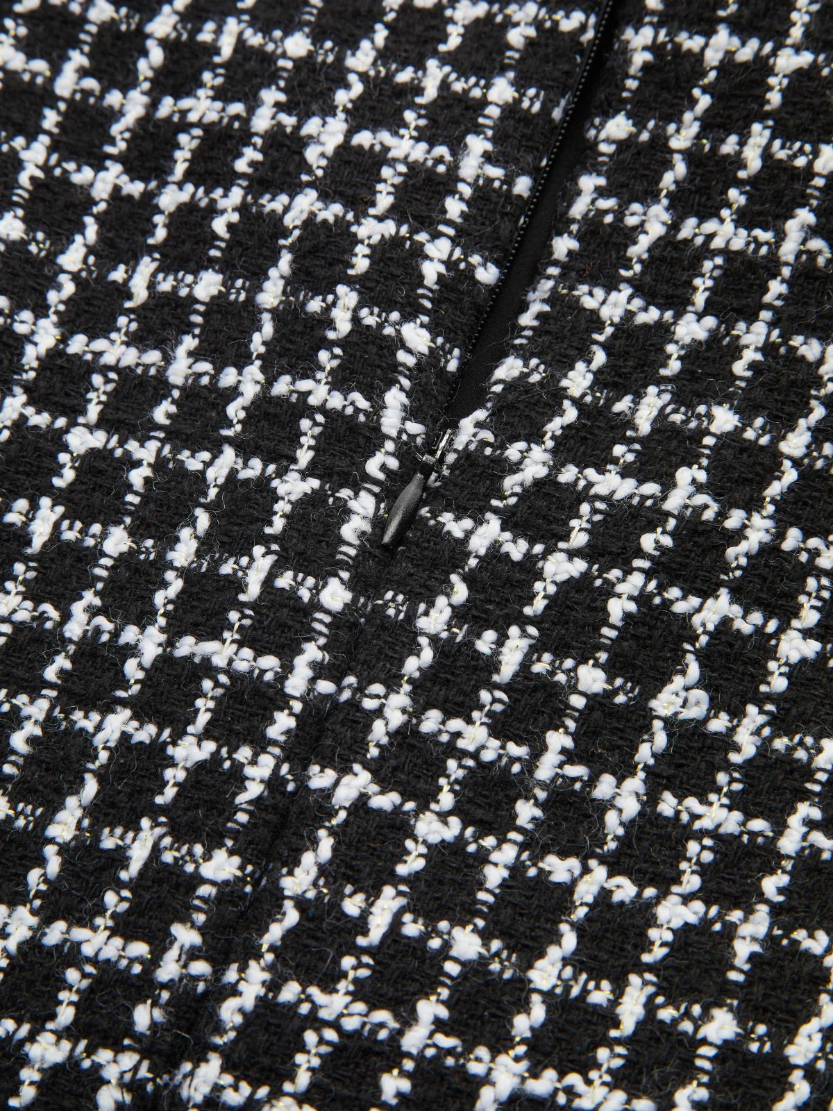 Plaid Metal Button A-Line Mini Dress