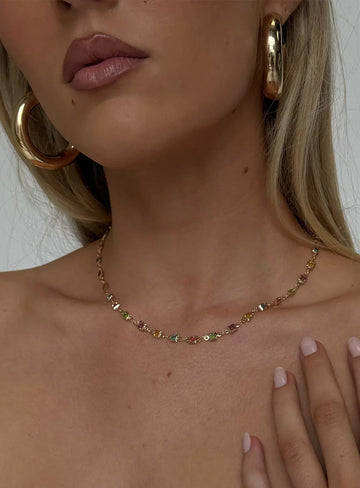 Americano Gemstone Necklace Gold