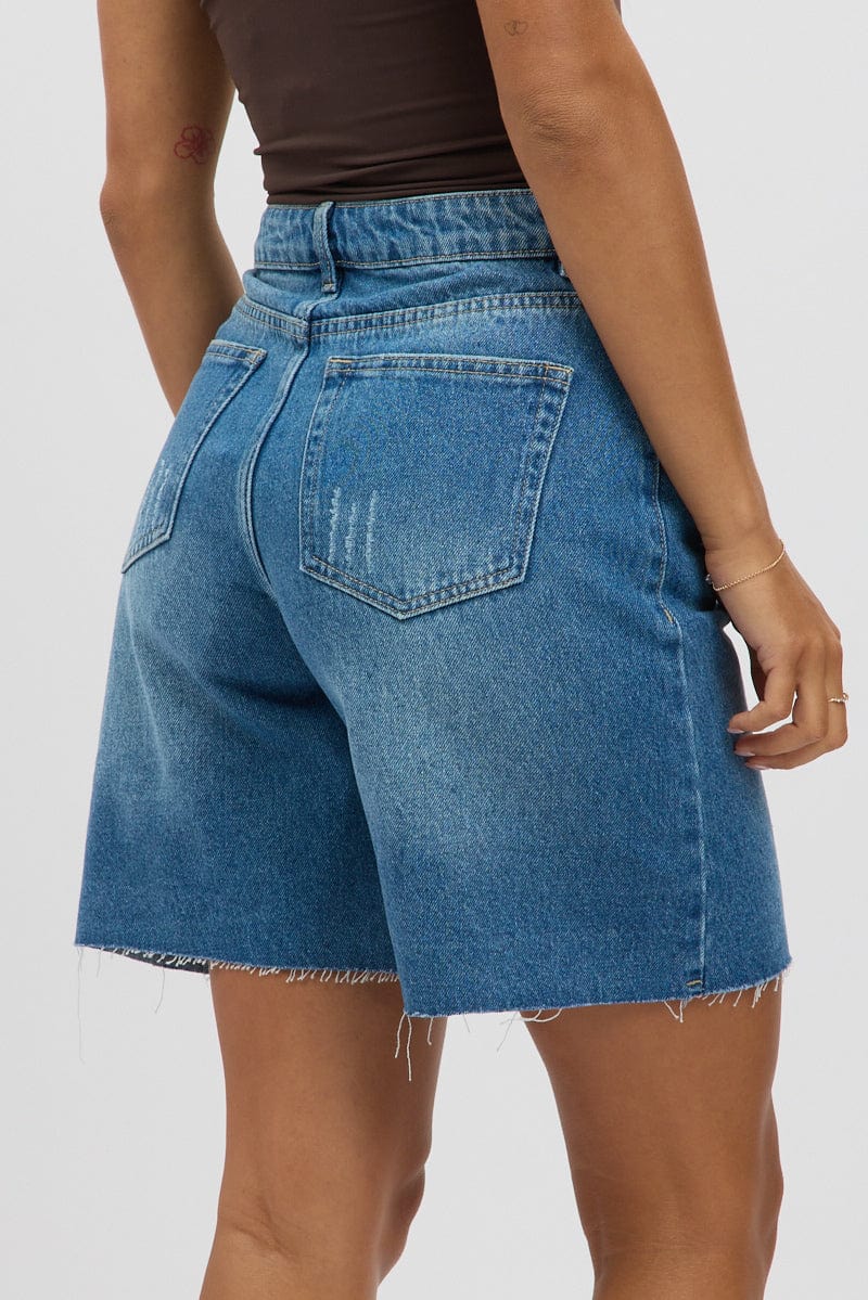 Denim Jorts Mid Rise