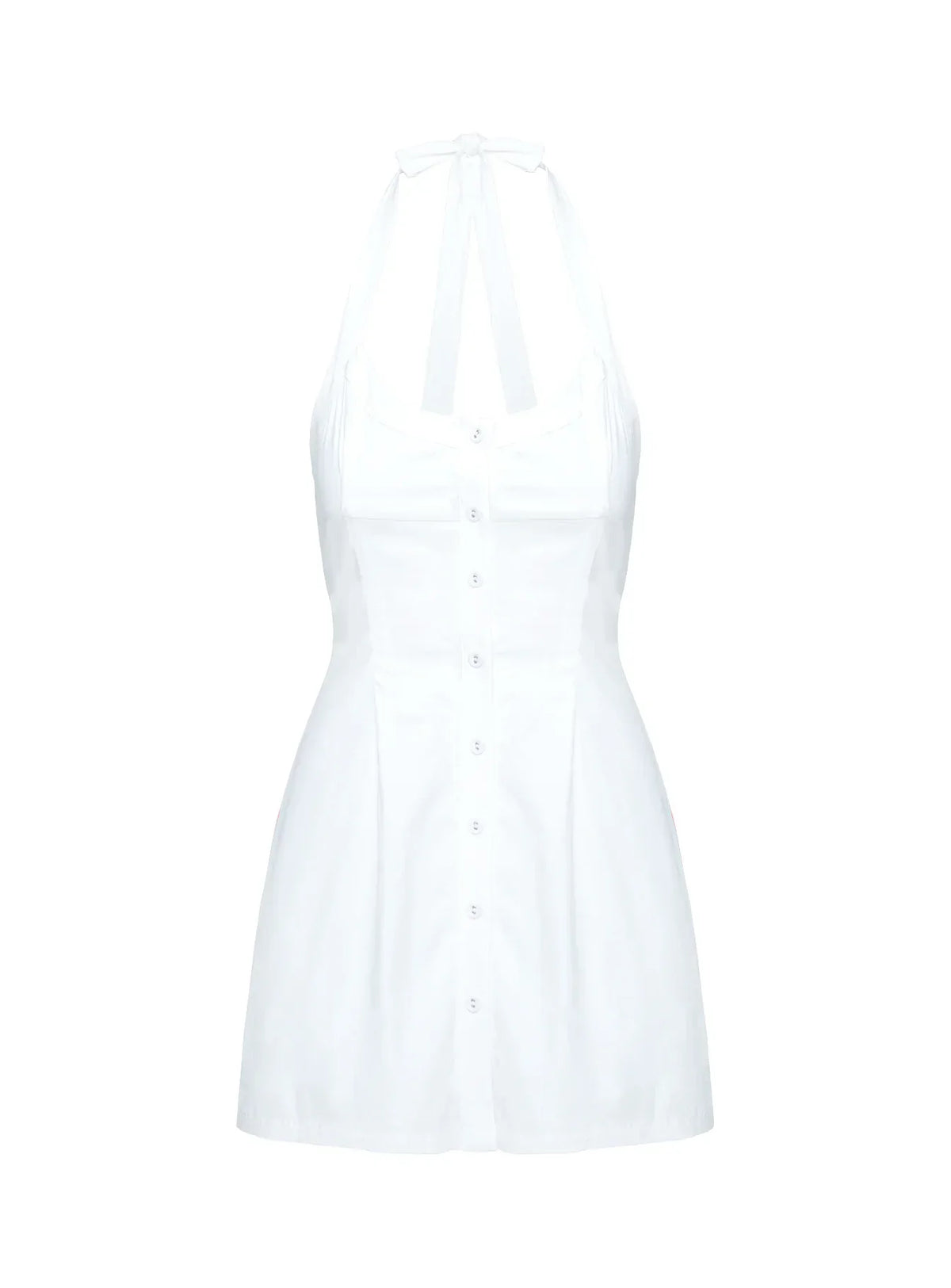 Mallorie Halter Mini Dress White