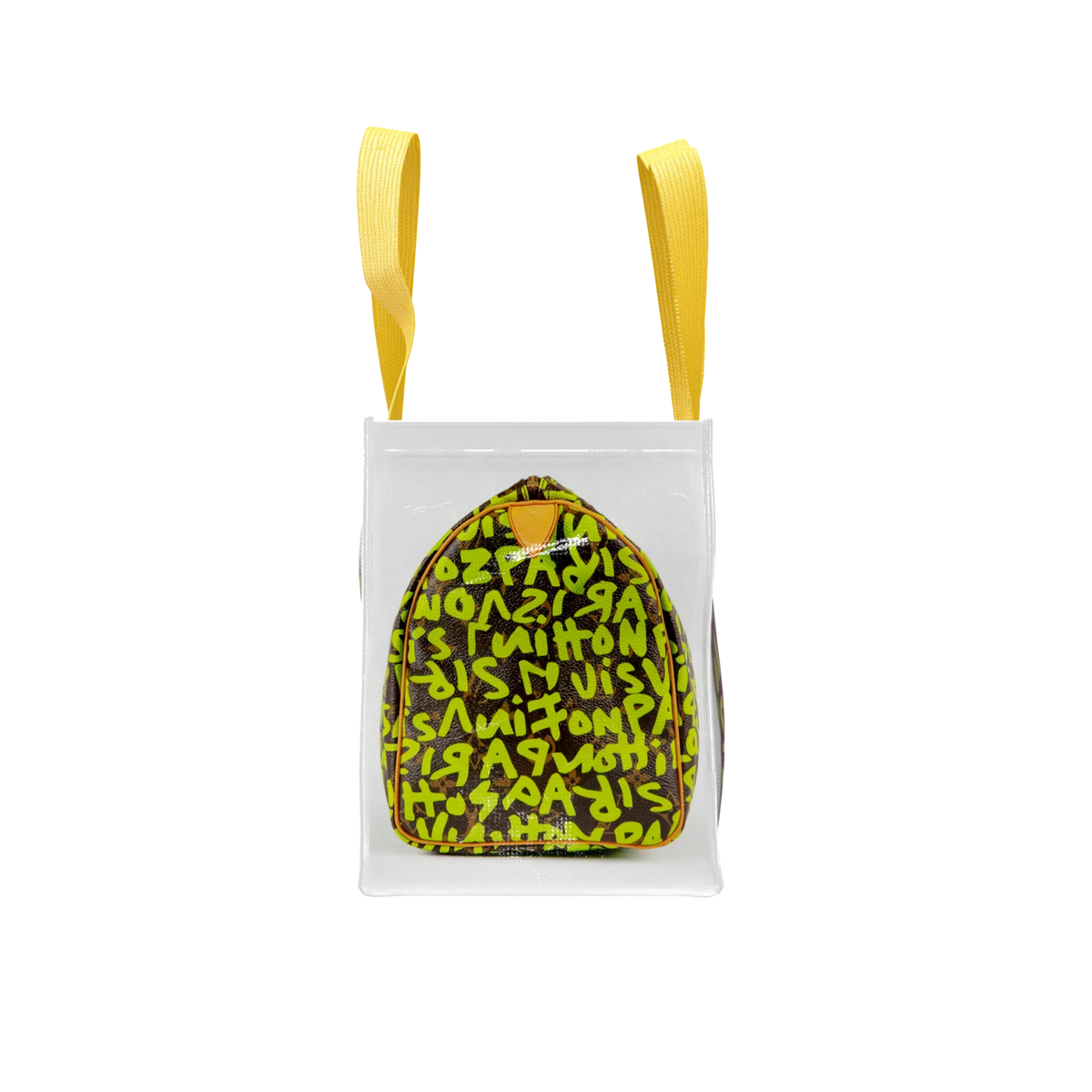 Tita Elvie Duffle Grocery Bag, Brown Canvas, Large