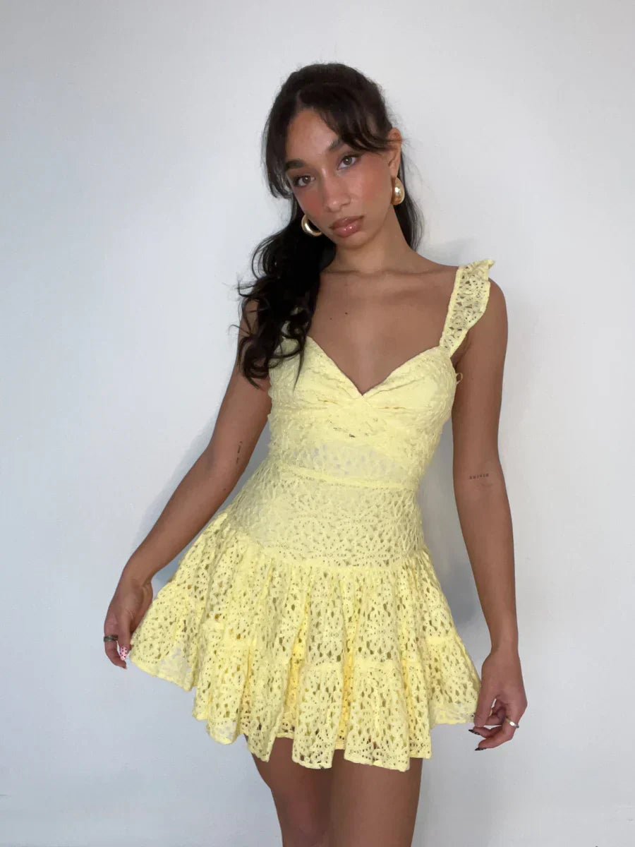 Liliana Eyelet Lace Mini Dress