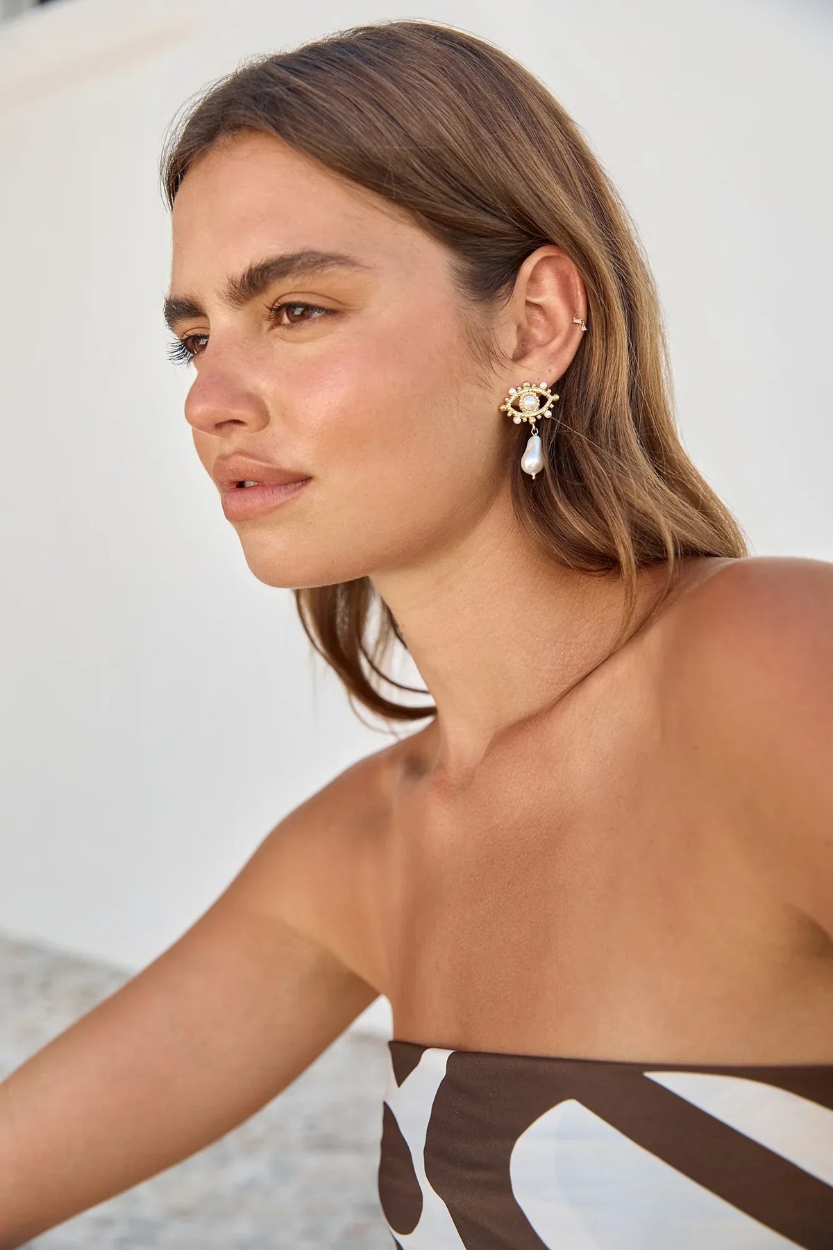 18K Gold Plated Ocean Forest Earrings Gold