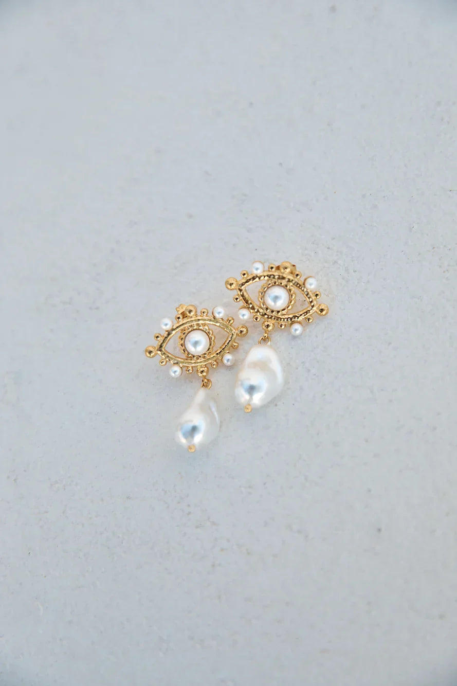 18K Gold Plated Ocean Forest Earrings Gold