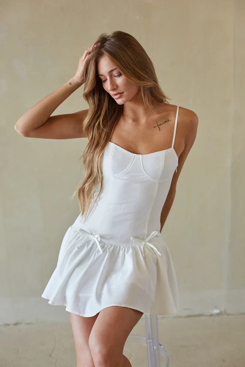 Parker Coquette Bow Mini Dress