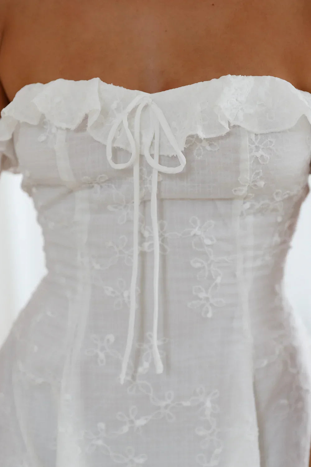 Summer Halo White Mini Dress