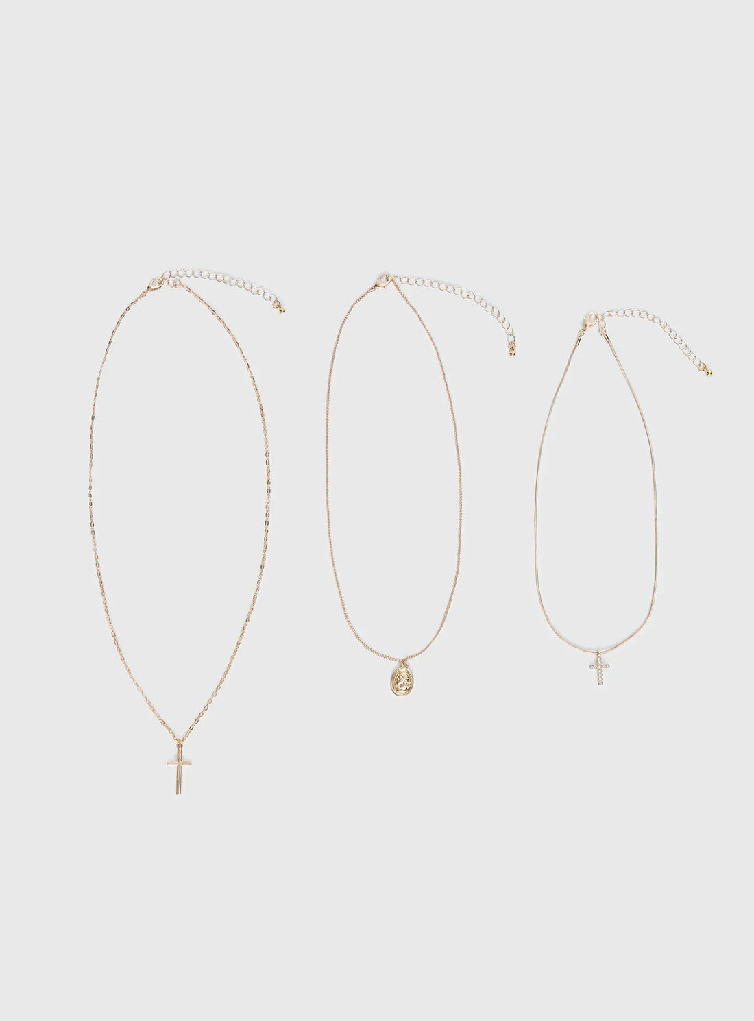 Broken Clocks Layered Necklace Gold