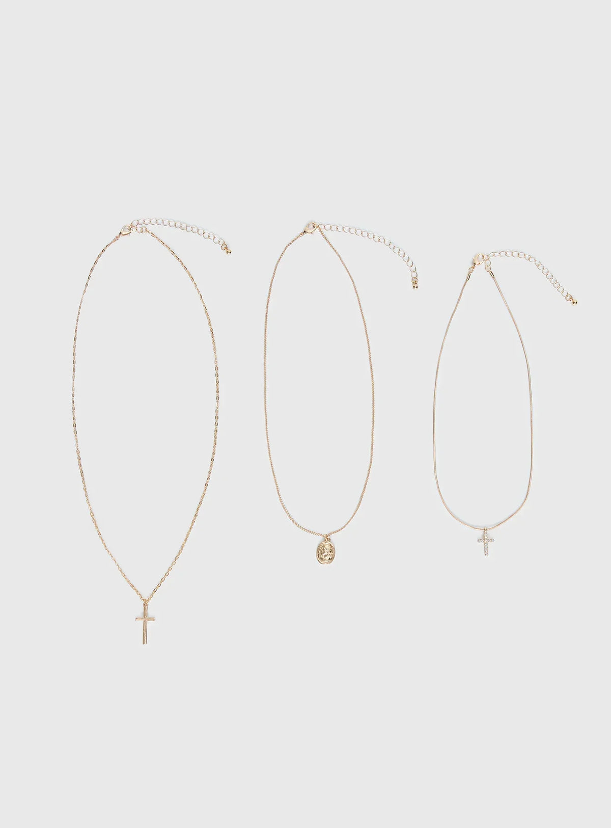 Broken Clocks Layered Necklace Gold