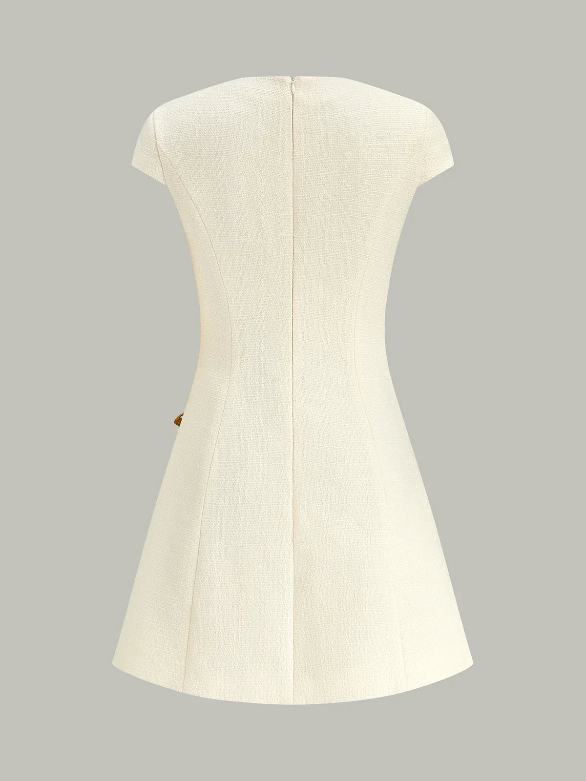 Butterfly Embellished Cap Sleeve Dress