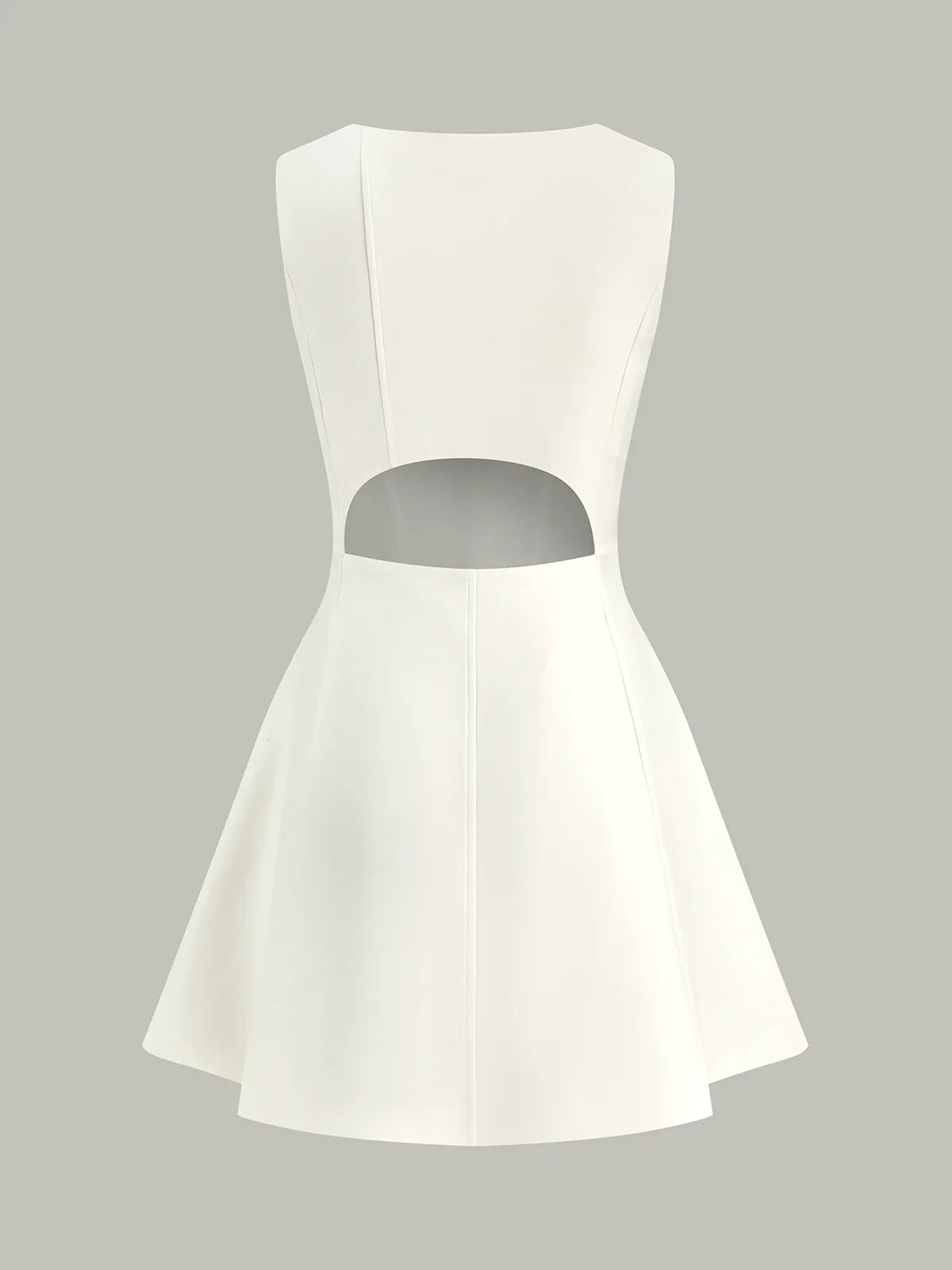 Asymmetric Neckline Flare Dress