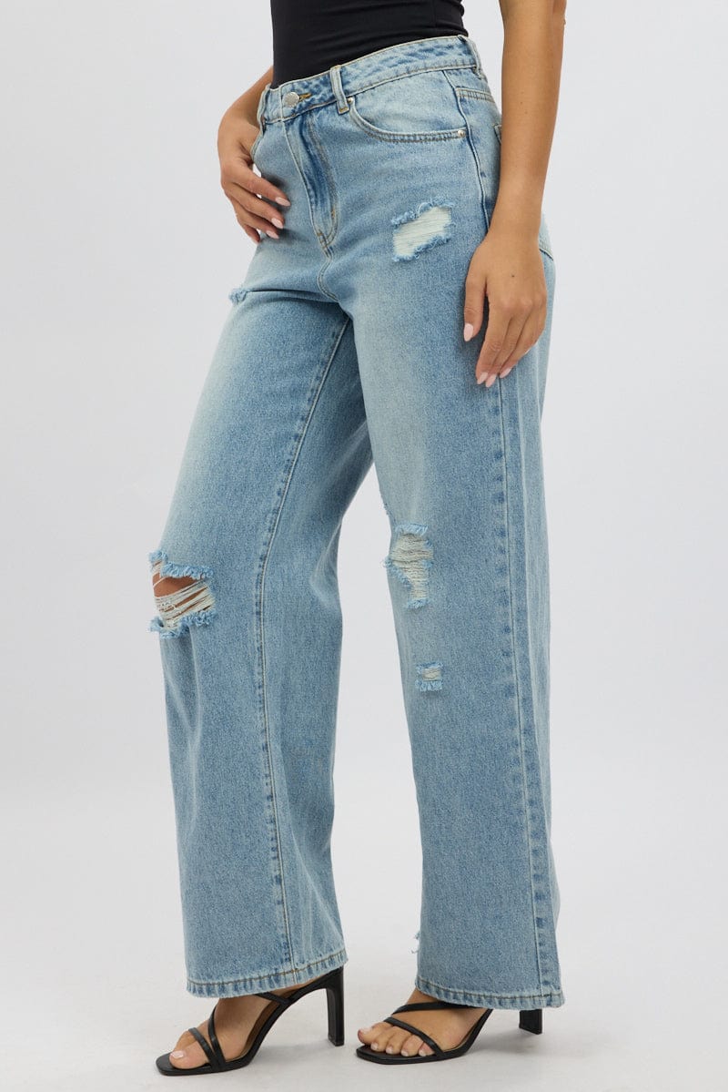 Denim Wide Leg Jeans