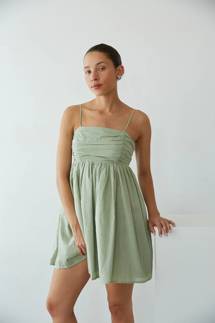 Molly Open Back Babydoll Mini Dress