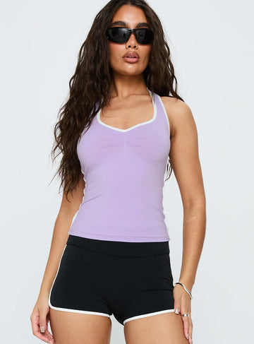 Say It First Halter Top Lilac