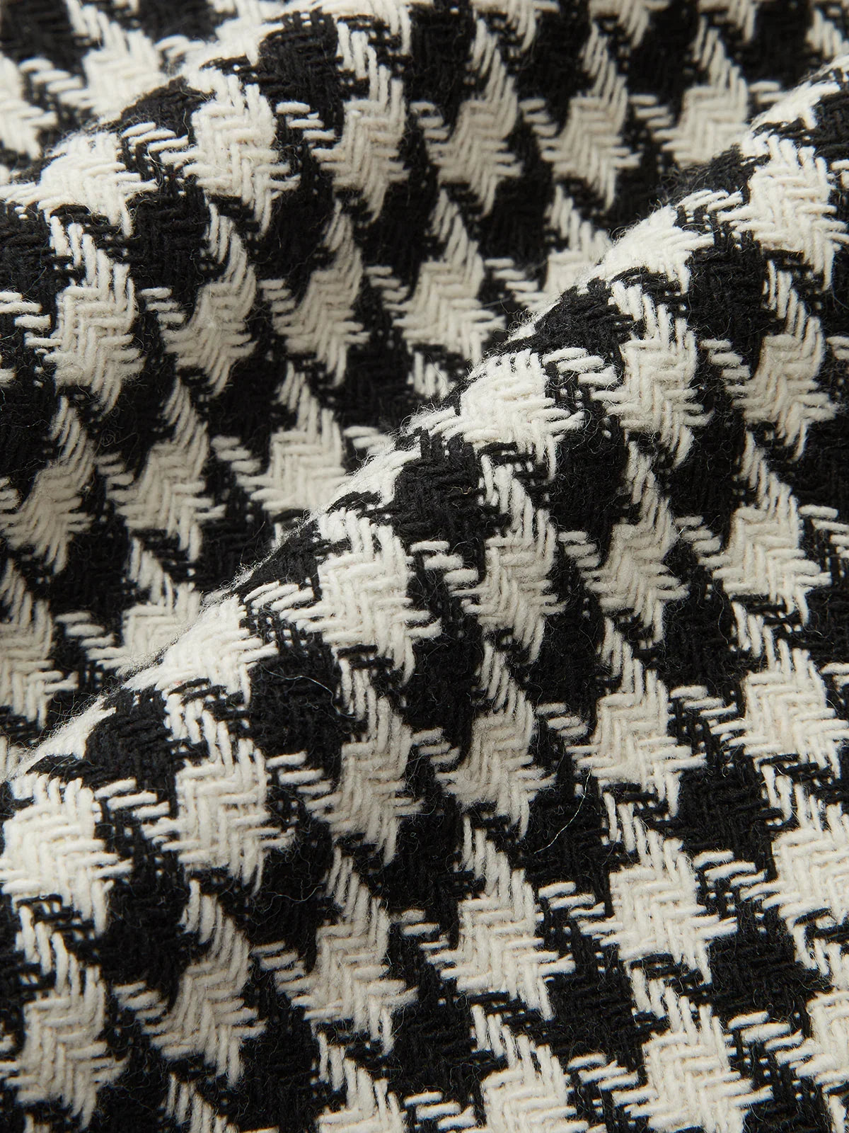 Houndstooth Tweed Mini Dress with Horsebit Detail