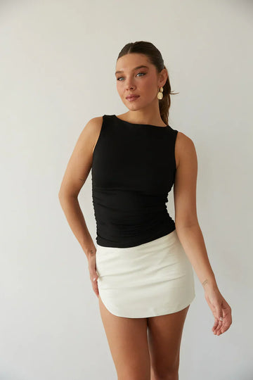 Ashtyn Faux Leather Mini Skirt