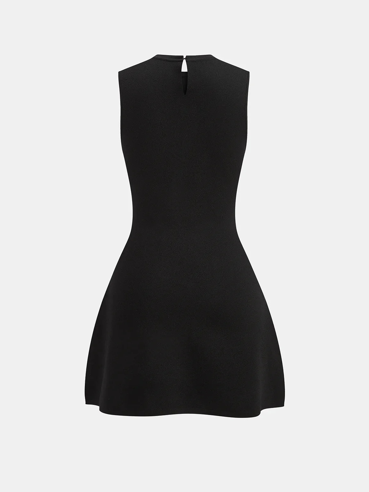 Sleeveless Flared Dress with Sequin Embellishments