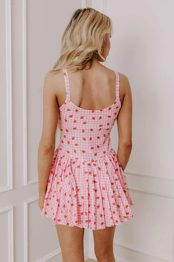 French Market Stroll Athleisure Mini Dress in Pink