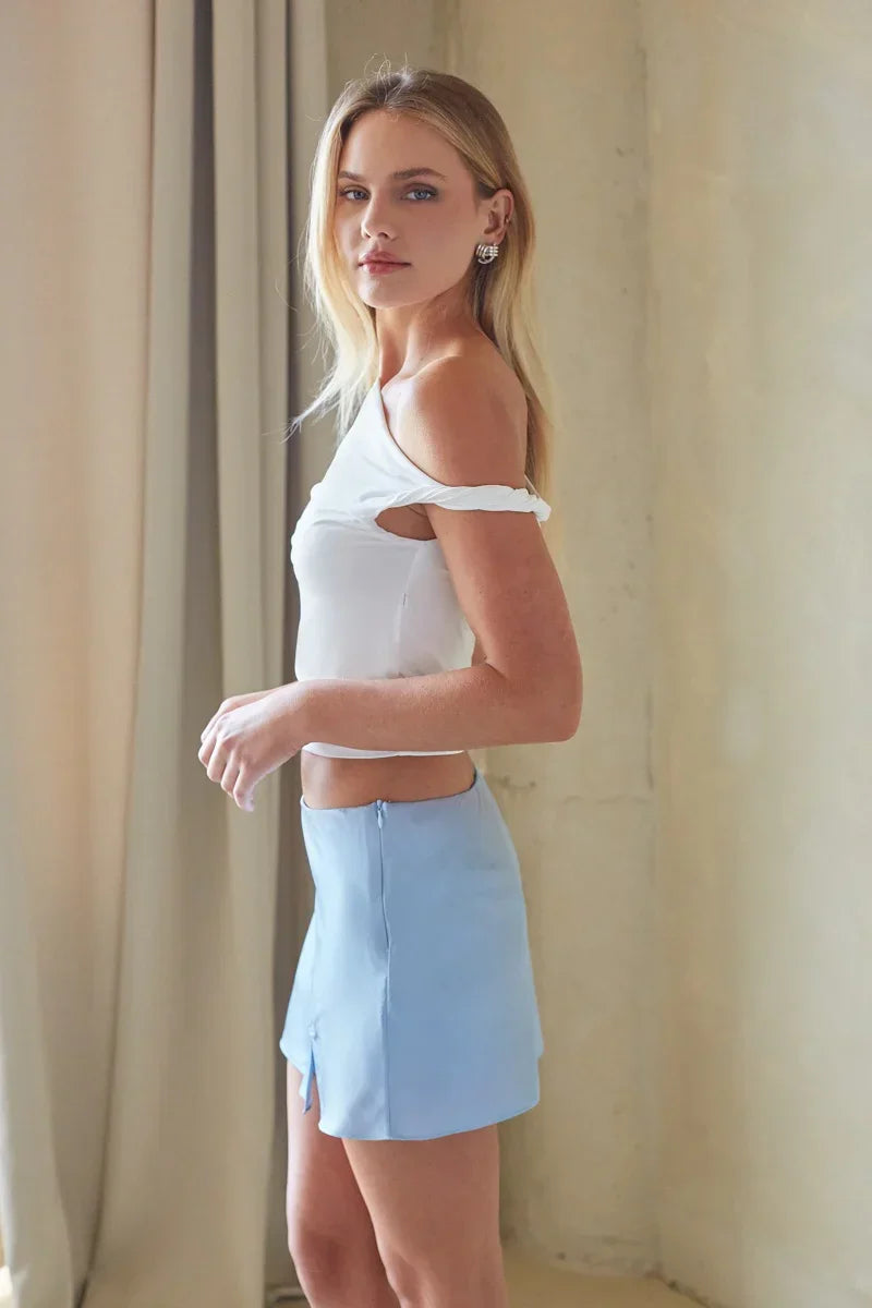 Elsa Satin Mini Skort