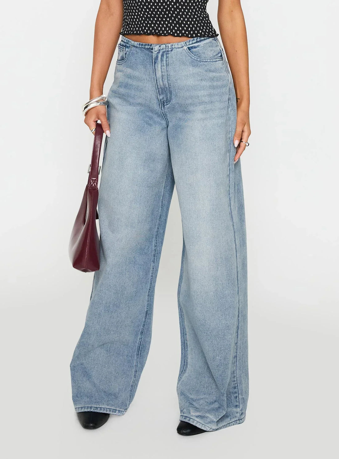 Bowe Wide Leg Jeans Blue