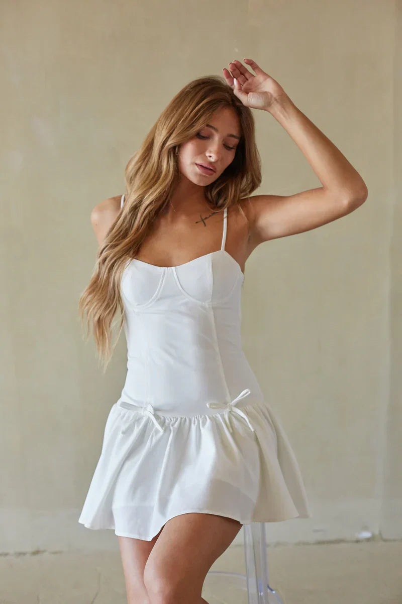 Parker Coquette Bow Mini Dress