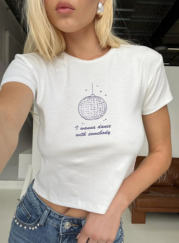 My Girl Graphic Top White